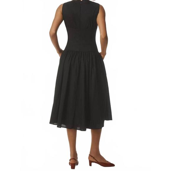 NEW HUTCH indy cotton midi dress in black - Picture 3 of 5